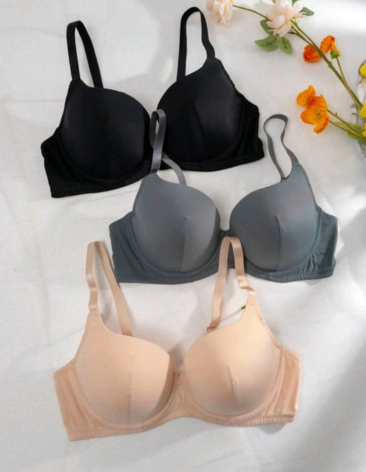 Conjunto De Sujetador Sólido De Color
